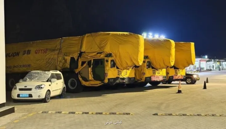 این خودرو های در اتوبان لانچرهای موشک هستند نه جرثقیل !